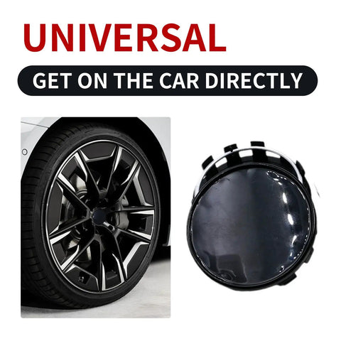 4 Pcs Black Wheel Center Hub Caps Snap In Cover Universal Fit Heavy Duty Abs Build Tough As Nails Street Ready Auto Shield For Everyday Cruising And Long Lasting Protection on a car wheel.