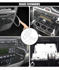 4 Piece Car Radio Removal Tool Kit With Stainless Steel U Shaped Release Keys for Quick Stereo Disassembly in action