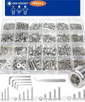 880 Piece Stainless Steel Hex Nuts Bolts And Washers Set For Home DIY Projects M2 M3 M4 M5 Metric Assortment Kit With Smooth Threads And Durable Hardware For Quick Fixes And Strong Fastening, organized case