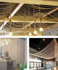 100 Percent Natural Hemp Rope Thick 1 Inch By 100 Ft Heavy Duty Manila Jute Rope for unique ceiling and wall decor