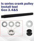 GM LS Series Harmonic Balancer Installation Tool with bolt, washers, and nut for V8 Engines 1997 And Up Crank Pulley Installer