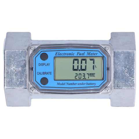 Industrial 2In Turbine Flow Meter With Digital End Turbine Meter For Liquid Fuel Water Gas Oil, Electronic Flowmeter, display