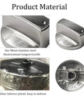 Heavy Duty Metal Gas Stove Knob Replacement Set 5 Pcs 8mm Shaft Durable Surface Burner Dials stainless steel material