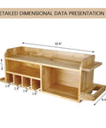 Power Tools Storage And Charging Station With Five Drill Slots Wall Mount Garage Organizer detailed dimensions view