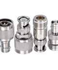 4 Pack N To BNC Coax Adapters Kit Male To Female And Female To Male For Antennas Radios Gold Plated Copper Nickel Brass