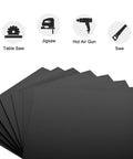 Black ABS Plastic Sheet 12 By 16 Inch 0.25 Inch Thick Rigid Moldable Thermoplastic Board For Crafts DIY Projects And Home Decor