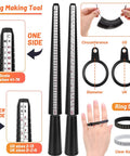 Ring Making Kit With Wire Wrapping Tools and Ring Sizers including mandrels, finger gauge belts, US and UK sizing tools visible.