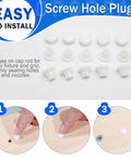 500 Pcs 5 Mm Plastic Hole Plugs White 3/16 Inch Round Shelf Hole Covers For Cabinets Cupboards Closets And Furniture Hide Unused Holes