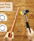 Using a rubber jewelry hammer from the 11 Piece Ring Mandrel Set For Jewelry Making With US And UK Ring Sizers Ring Measuring Tool Repair Tool
