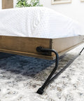 Kickass DIY Murphy Bed Kit Equipped With Heavy Duty Spring Lift Hardware Built From Commercial Grade Steel For Queen Full Or Twin Bedroom Storage Solutions, side view showing heavy duty frame and spring lift.