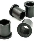 Top Shelf Flanged Nylon Front Wheel Bushings Four Pack, heavy-duty black nylon bushings for riding mowers, precise fit.