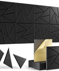 Heavy Duty Self Adhesive Soundproof Foam Panels, black, 11.8x11.8 inch, acoustic tiles for reducing echo in rooms.