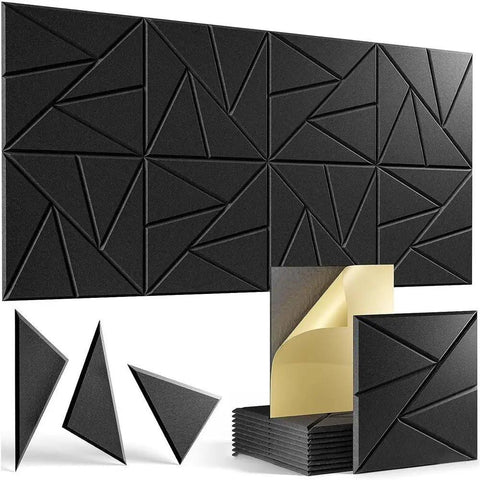 Self Adhesive Premium Quality Acoustic Foam Wall Panels Squash Room Echoes Fast And Peel And Stick Noise Dampening Tiles with geometric design