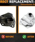 Direct replacement CVT Transmission Filter And Oil Pan Gasket Kit Compatible With Jeep Nissan Dodge Mitsubishi before and after comparison
