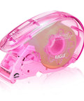 Sleek Pink Automatic Tape Dispenser For Washi And Standard Office Tape Super Handheld Push Cut Mechanism Portable Desk Organizer Battery Free Home Game Changer.