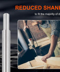 12 Inch Extra Long Brad Point Drill Bit Set 12 Pc Pro Grade High Carbon Steel Long Bits for wood and plastic with reduced shank