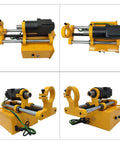 Line boring machine INTBUYING 110V XDT40-1 with yellow frame, black motor, and silver guide rods.