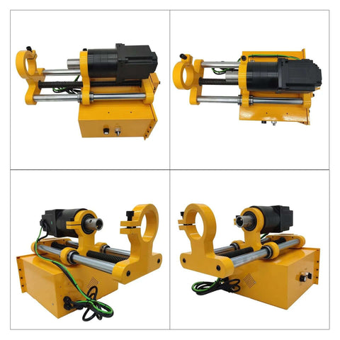 Line boring machine INTBUYING 110V XDT40-1 with yellow frame, black motor, and silver guide rods.