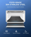 Ultrasonic cleaner shown with a 304 stainless steel tray and stacked media panels