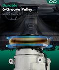 Top Shelf Hella Reliable Oem Style Ac Compressor Assembly With Clutch For Honda Pilot Accord Odyssey And Acura Mdx Tl with 6-groove pulley.