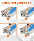 Installation steps for DIN Rail Terminal Block Kit With Screwless Push In Twin Spring Connectors ST2-2.5/2-2.