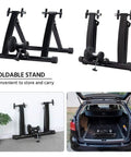 Magnetic Bike Trainer Stand For Indoor Cycling With Premium Steel Build Quiet Low Noise Operation Fits 26 To 28 Inch Wheels And 700C