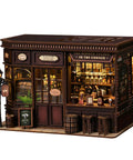 Cozy Corner Tavern Book Nook Kit With LED Lights For Adults DIY Miniature Dollhouse Puzzle In 3D Wood Craft featuring a detailed tavern scene
