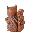 Rear view of Chipmunk Holding a Nut Mini Figurine From Jim Shore Heartwood Creek Folk Art Collection, handcrafted in multicolor resin.