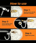 How to use steps for All In One 180 Piece Self Drilling Drywall Anchors Kit With 90 Winged Anchors And 90 Screws For Gypsum Board Sheetrock