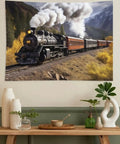 Steam Locomotive Train Wall Tapestry Poster Ultra Soft Polyester Backdrop For Bedroom Cozy Vibes Vintage Style Wall Hanging Decor