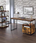 Corner Wall Shelf Organizer, 3 Tier Industrial Style Metal Bookshelf for Kitchen, Pantry and Bedroom beside modern desk