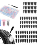 100 Piece Tire Repair Kit With Screw-In Plugs, 3 Size Set, Includes Screwdriver for Truck and SUV, Heavy Duty Self Service