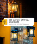 Outdoor lighting with Six Pack Dusk To Dawn LED B11 Filament Candelabra Bulbs for Porch, 500 Lumens, E12 Base, Soft White