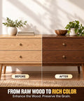 Pro Level Water Based Wood Stain For Indoor And Outdoor Projects Featuring Natural Oak Pigment And Top Shelf Matte Finish applied on a wood dresser.