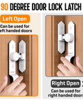 Left and right opening options of Built Tough Heavy Duty 90 And 180 Degree Barn Door Latch With Handle for sliding doors.