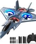 Foam Remote Control Airplane For Kids And Adults 14 Plus, Lightweight Fighter Jet RC Plane With Lights, remote and accessories