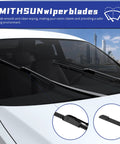 All Season Windshield Wiper Blades 26 Inch And 16 Inch Set Of 2 with U J Hook Arms shown on car windshield