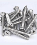 All Purpose Drywall Anchors And Screws Kit, 50 Sets Self-Tapping Wall Plugs And Screws, No-Prep Install, Self-Drilling, Yellow Zinc Plated Carbon Steel, Rust Resistant DIY Friendly Mounting Set For Cabinets, Shelves, TVs, And Decor, silver screws