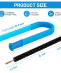 Dryer Vent Cleaner Kit With Universal Vacuum Hose Attachment, Dryer Lint Brush and Connector, product dimensions shown