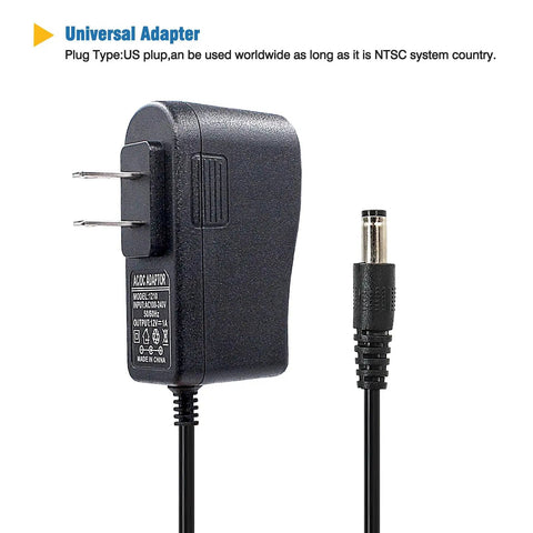 Universal 12V 1A Power Adapter For Motorola And Kenwood Radios, Powers Desk Cradles And Chargers, US plug shown