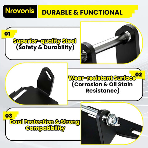 Premium Grade Rock Solid Slotted LS Swap Motor Mounts For Custom Tilt And Clearance Fixes Works With Manual Or Auto Transmissions showing steel build and brackets.