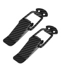Universal Car Bumper Security Hook Clips Quick Release Hooks For Trunk And Fender Fasteners Carbon Fiber Pattern 105x33mm Set Of 2