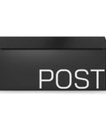 Front view of Edward Wall Mounted Mailbox In Slick Matte Black With Powder Coated Steel And Medium Capacity For Small Boxes