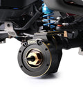 Beefy Heavy Duty Brass Portal Weight Hangers for Traxxas TRX 4 1 10 RC Crawler installed on portal drive housing