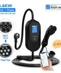 Slick Grab And Go Ev Charger With 3600W Fast Charge, 3.5M cable, Type 2 and Type 1 SAE J1772 GBT for quick charging.