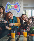 LED Gamer Neon Sign For Game Room Decor, 16x11 Inch Neon Wall Light With Acrylic Backboard, USB Powered 5V Low Voltage.