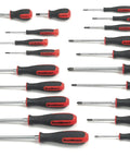 20 Piece Phillips Slotted And Torx Screwdriver Set With Ergonomic Tri Lobe Dual Material Handles And Speed Zone Design For Fast Comfortable Grips And Non Slip Bits For DIY Pros displayed on white background