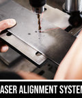 6.2 Amp 10 Inch Benchtop Drill Press With 5 Speed Range 610 To 2800 RPM, Laser Alignment drilling metal plate