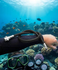 Premium 32 Inch Brass Drysuit Inflate Hose Tube With Secure Rubber Body Fitting For Safe Diving And Air Supply Management In Cold Or Warm Water Sessions To Stop Leaks Under Pressure, diver underwater