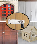 2 Pack 5 Inch 304 Stainless Steel Hasps Latch Set with Screws used on various doors and cabinets for security.